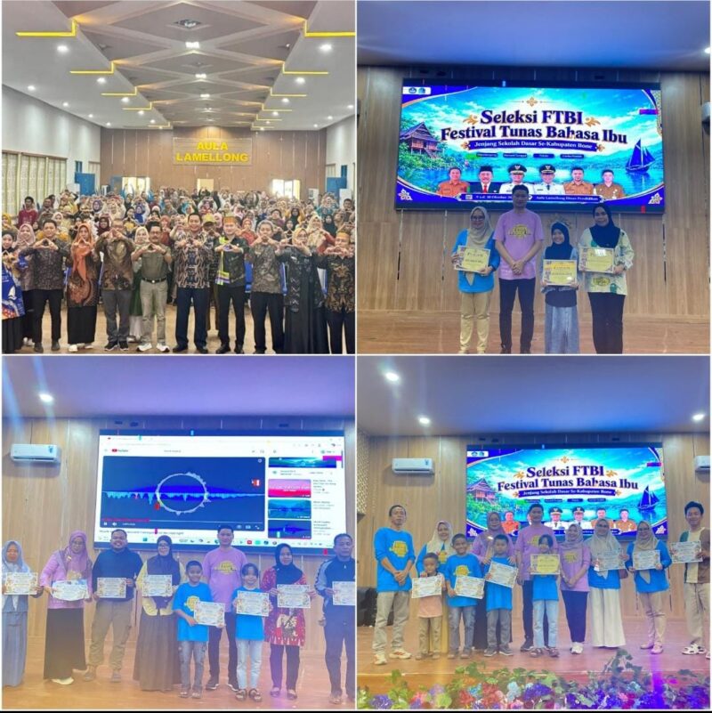 Penyerahan piagam penghargaan kepada pemenang seleksi FTBI Bone 2026.